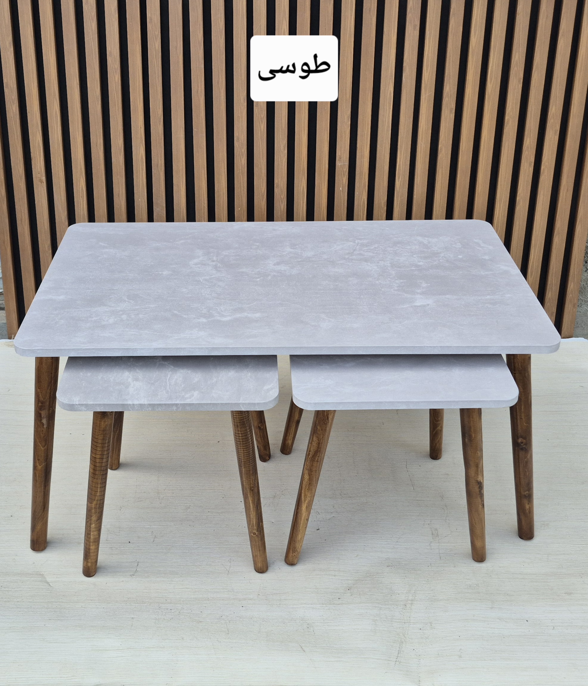 میز جلو مبلی و عسلی مستطیل 3 تیکه