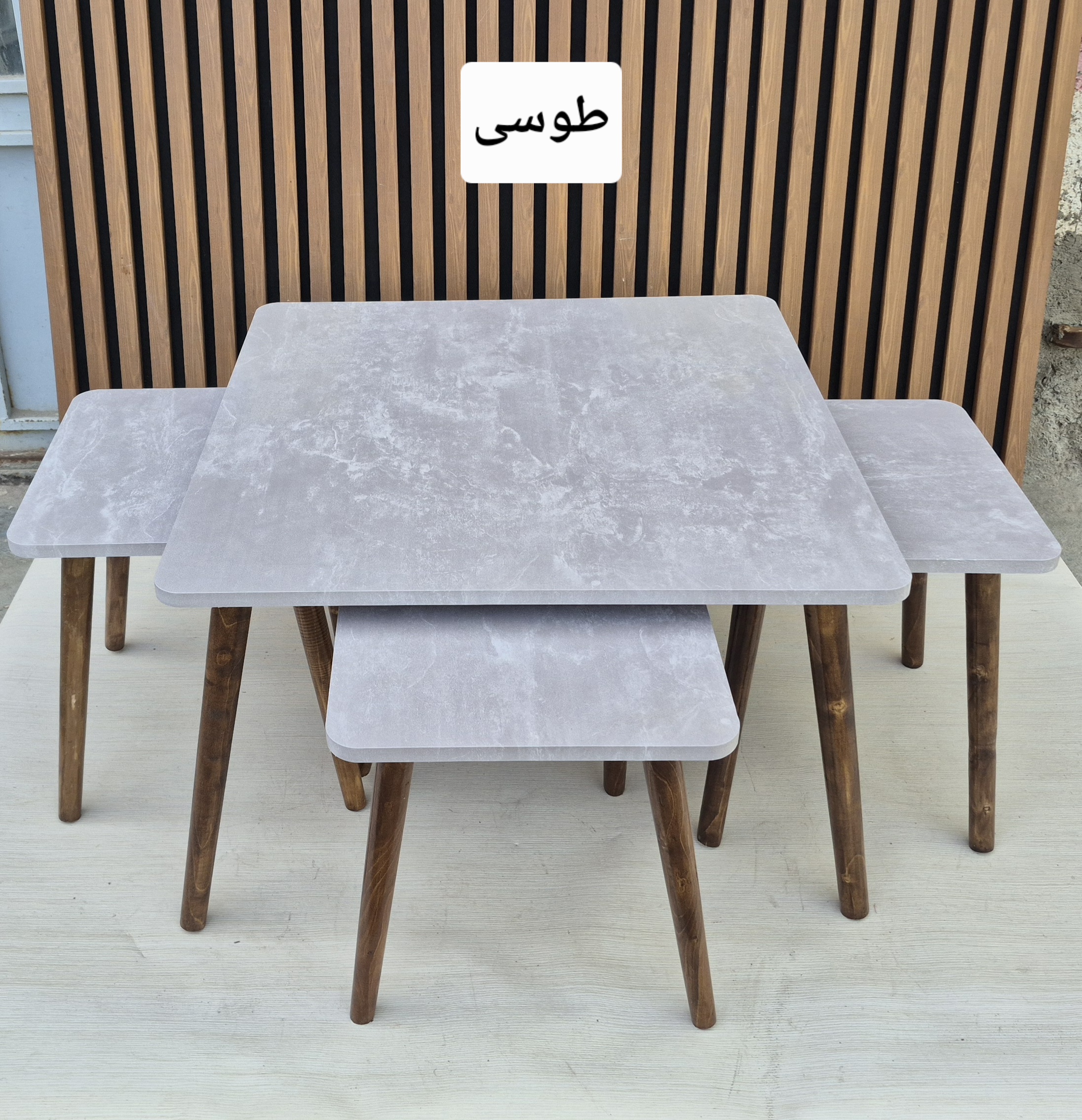 میز جلو مبلی و عسلی مربع 4 تیکه
