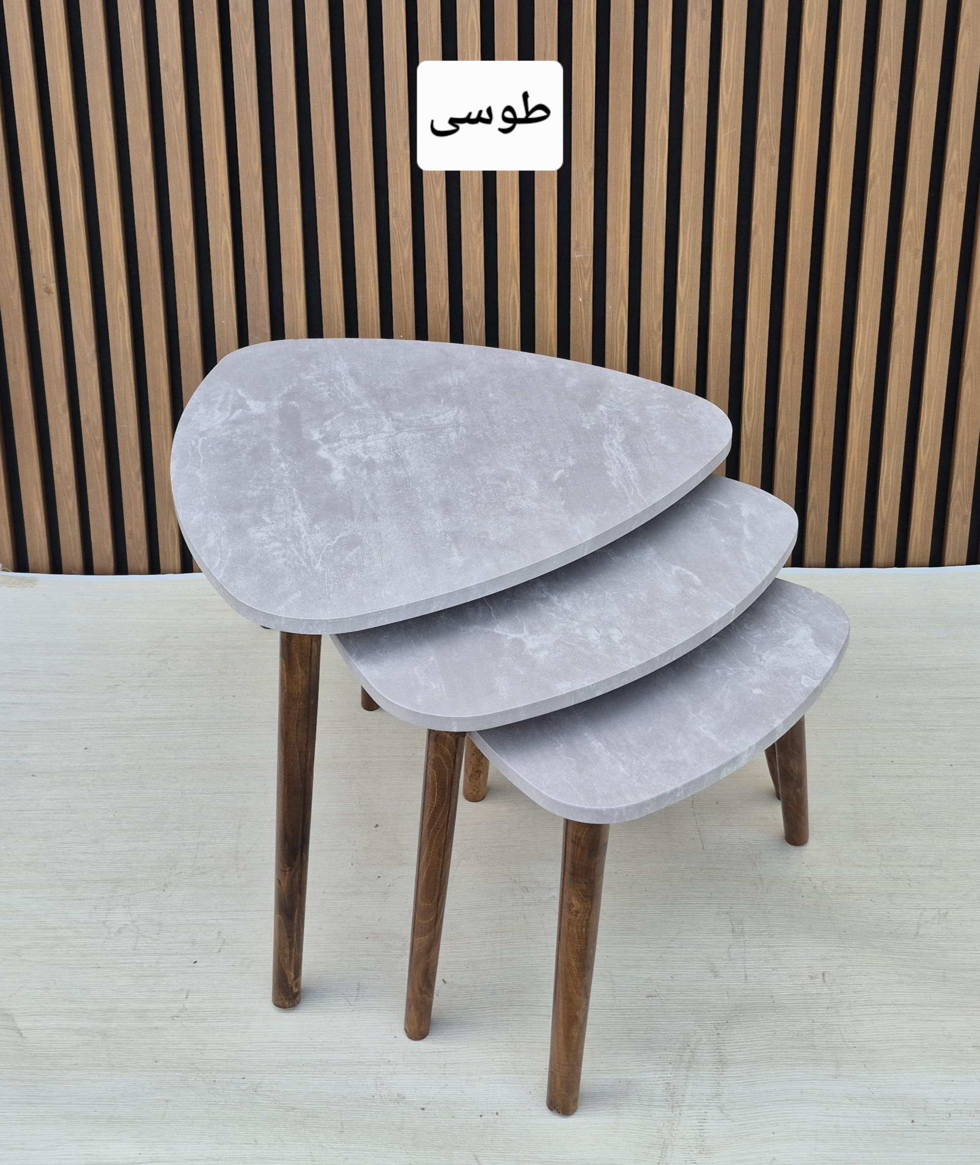 میز عسلی مثلث 3 تایی