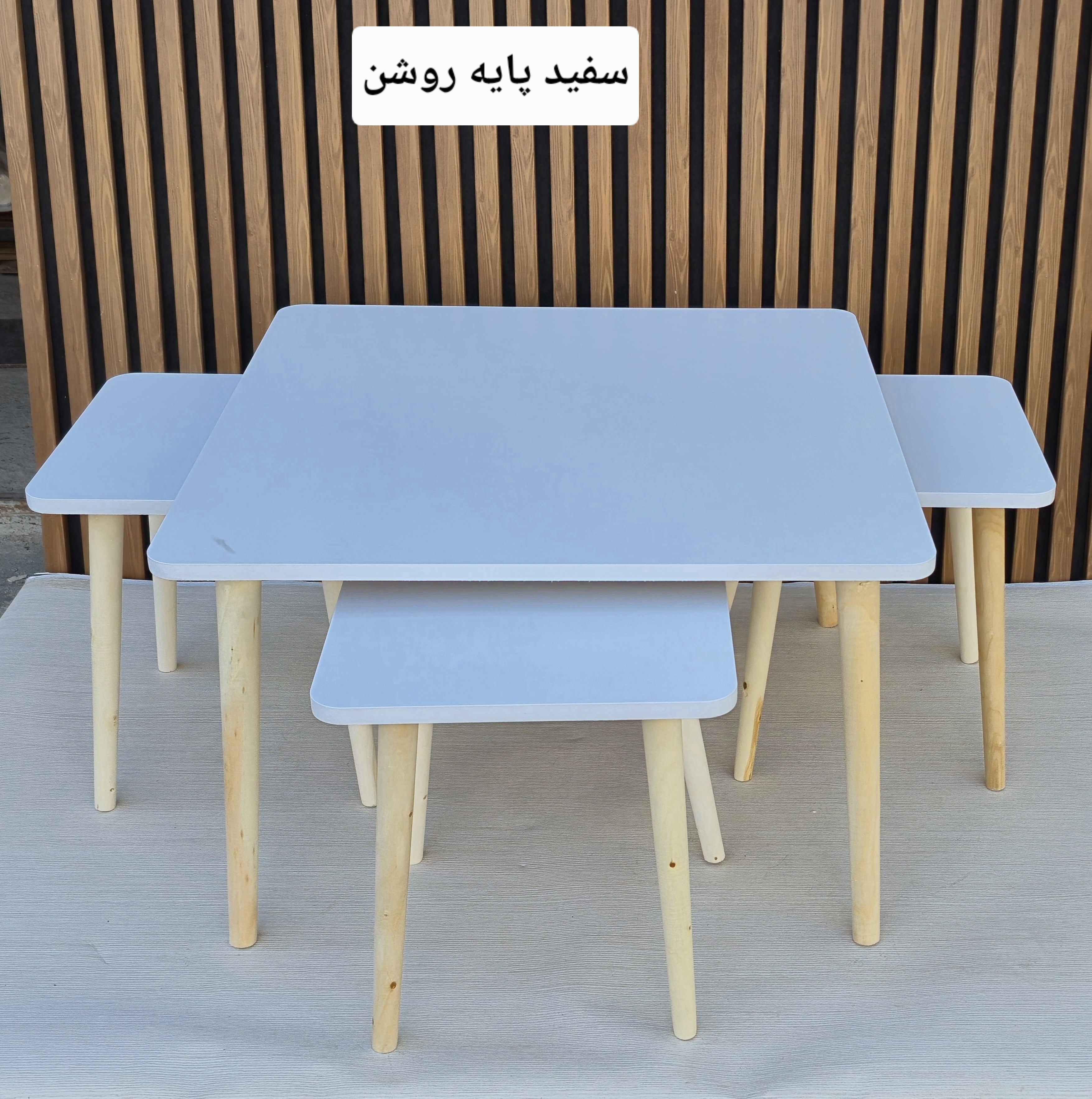 میز جلو مبلی و عسلی مربع 4 تیکه