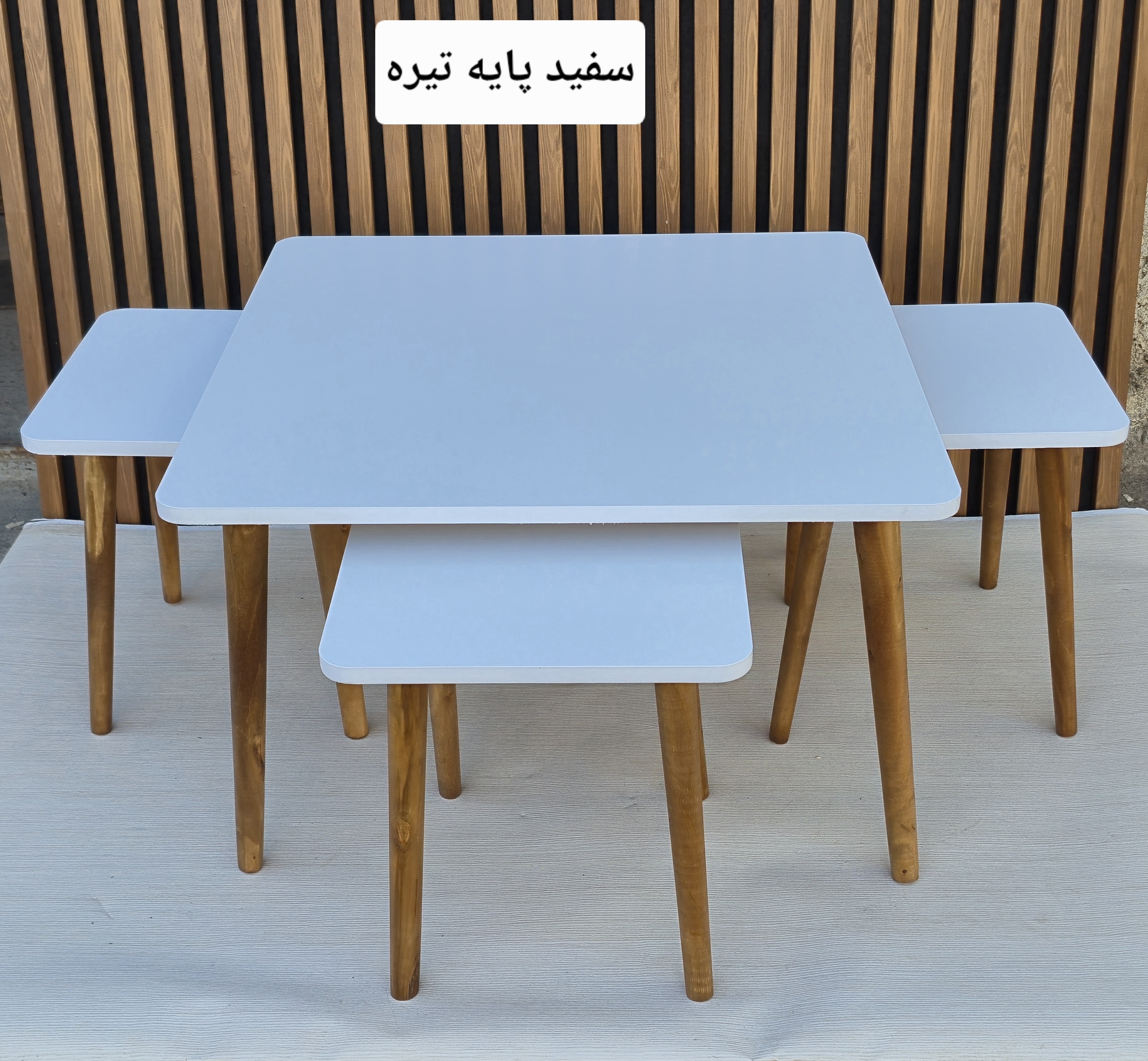 میز جلو مبلی و عسلی مربع 4 تیکه